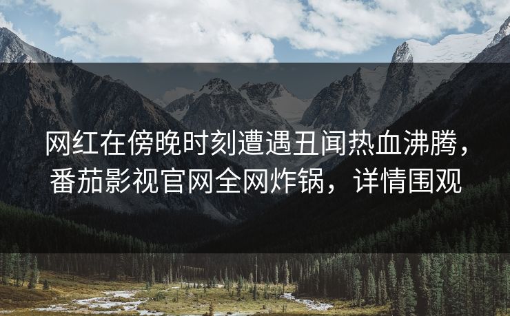 网红在傍晚时刻遭遇丑闻热血沸腾，番茄影视官网全网炸锅，详情围观